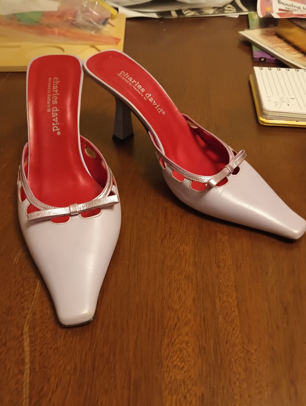 Y2K Lavender Leather Heels